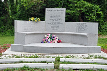 monument to those who died at Pigeon Roost