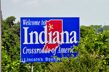 Welcome to Indiana state sign