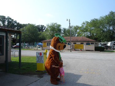 Yogi Bear and a child