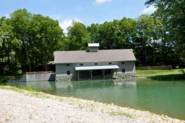 The boat house that stores "The Delphi"