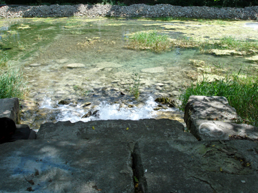 the water intake that feeds the restored section of the canal