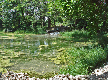 the water intake that feeds the restored section of the canal