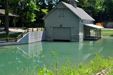 The boat house that stores "The Delphi"