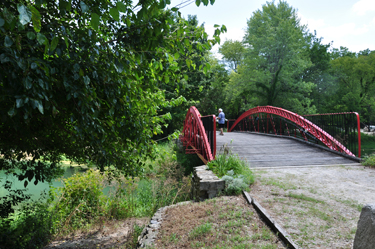 Lee Duquette on the 1873 Paint Creek Bridge