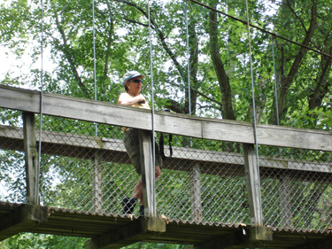 Karen Duquette on the bridge