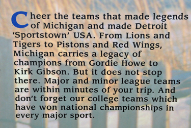 sign about Michigan sports teams