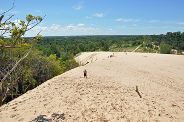 Lee Duquette on sand dune in Michigan