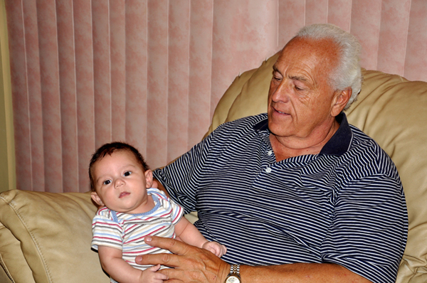 Lee Duquette with his great-grandson