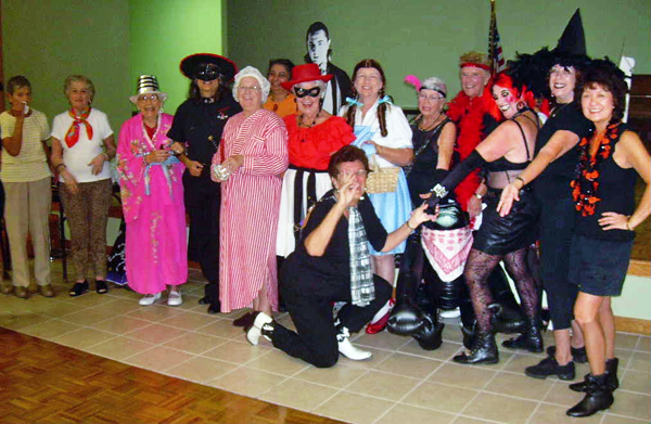 Golda, Karen Duquette and line dancers