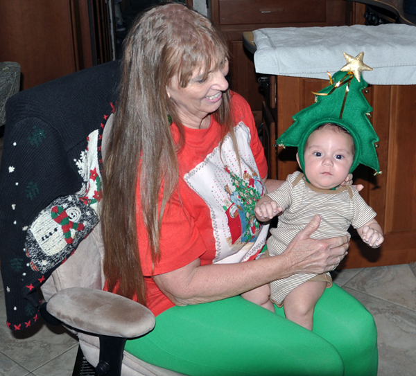 Karen Duquette and her great-grandson