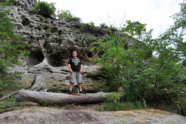 Alex Jones at Natural Arch