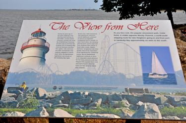 sign about the view from Marblehead Lighthouse in Ohio