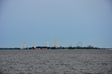 Zoomed in view of Cedar Point from Marblehead Lighhous