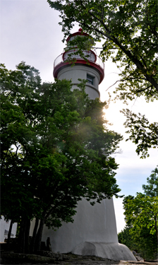 Marblehead Lighthouse as seen from the edge of Lake Erie 