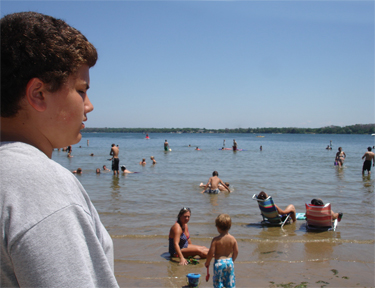 Alex at Kelleys Island State Park Beach