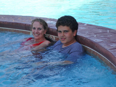 Karen and Alex in the Jacuzzi