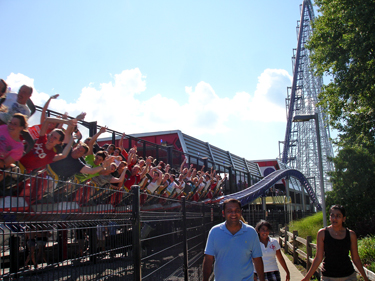 the home stretch of Top Thrill Dragster