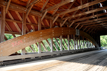 view insed Netcher Road Covered Bridge