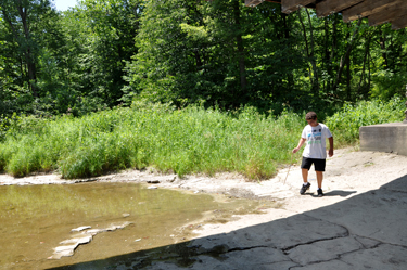 the grandson of the two RV Gypsies at Olin Covered Bridge