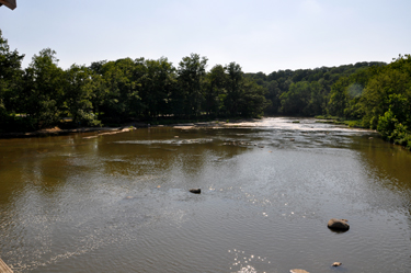 view form Crossing the Harpersfield Covered Bridge
