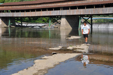 Alex at Harpersfield Covered Bridge