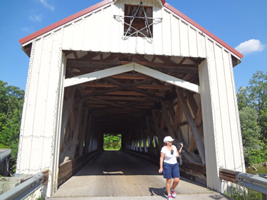 Karen Duquette at Mechanicsville Covered Bridge