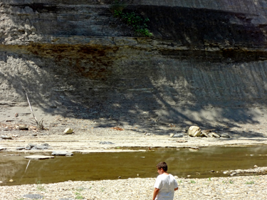 alex under the Smolen - Gulf Covered Bridge