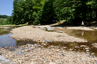 Lee Duquette under the Smolen - Gulf Covered Bridge