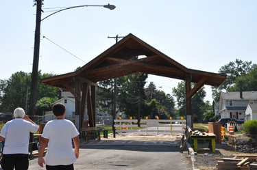 Lee and Alex check out West Liberty Street Covered Bridge
