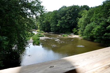 the view from inside the State Road Covered Bridge