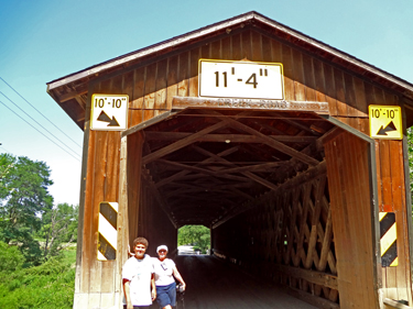 Karen and Alex at the Creek Road Covered Bridge