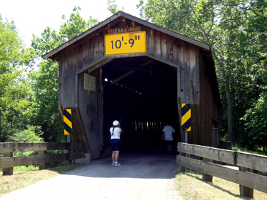 Karen Duquette at Benetka Road Covered Bridge