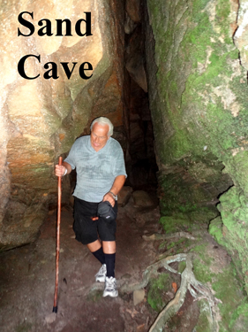 Lee Duquette at the Sand Cave