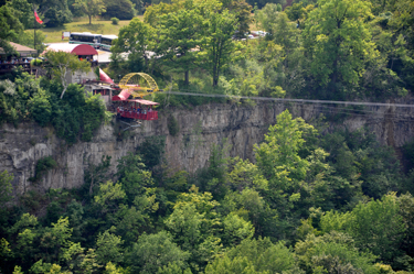 an aerial tram