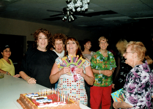 Karen Duquette and friends at line dancing