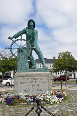 Man at the Wheel" statue