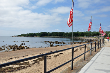 flags along the road