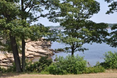 The little beach at Stage Fort Park