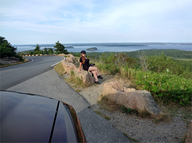 Karen Duquette at Acadia National Park