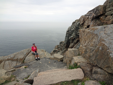 Karen Duquette relaxes at Acadia National Park