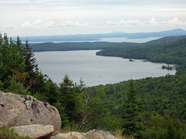 Behind Bubble Rock is Eagle Lake