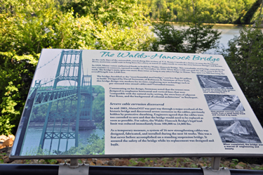 sign about The Waldo–Hancock Bridge