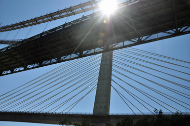 the Penobscot Narrows Bridge as seen from belowthe Penobscot Narrows Bridge as seen from below