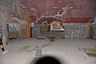 inside tunnel at Fort Knox