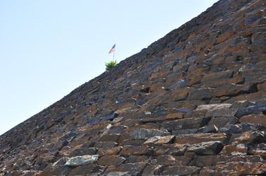 the outside wall of Fort Knox. 