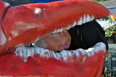 Lee Duquette and A giant lobster