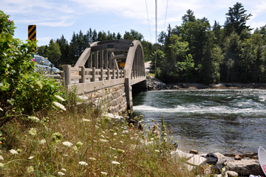 the bridge and the Blue Hill Falls