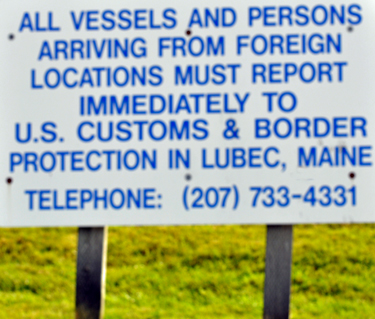 sign at the end of the jetty