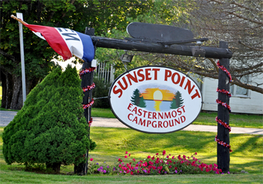 Sunset Point Campground sign