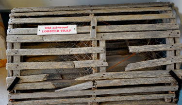 old wooden lobster trap